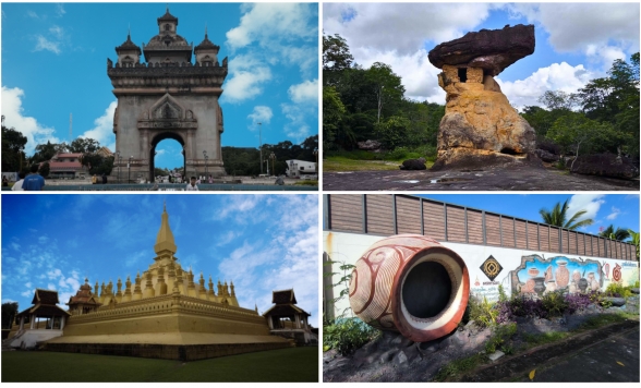 寝台列車で行く！ラオス陸路越境(友好橋)  ヴィエンチャン市内観光＋2024年 新・世界遺産『プープラバート歴史公園』+先史時代の貴重な遺跡が残る 世界遺産『バーンチエン遺跡』